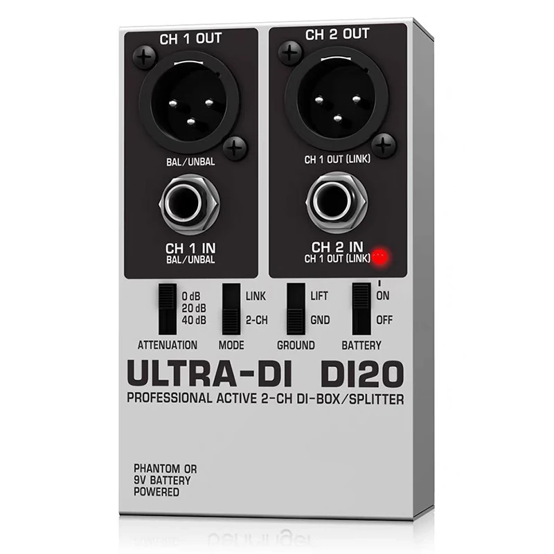 

Ultra-Di Di20 Multipurpose Direct Box/distributor Line Signal Driver Provides Impedance and Signal Matching