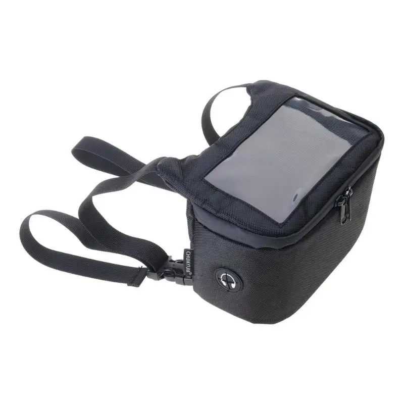 

02DE Electric Bike Handlebar Front Bag Waterproof Motorcycle Headbag Motorcross E-Scooter Phone Navigation Bag Package