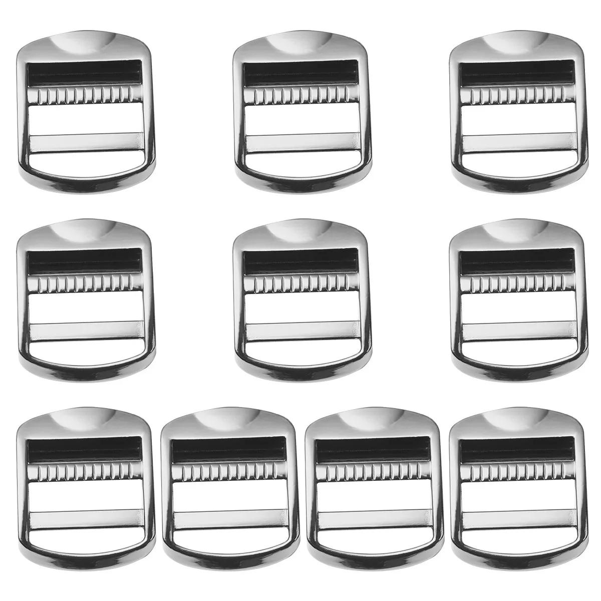 10Pcs High Quality Slide Buckles Zinc Alloy 24Mm D-Ring for Backpack Strap Adjustment Handbag Tote Luggage Collar Anti-Slip
