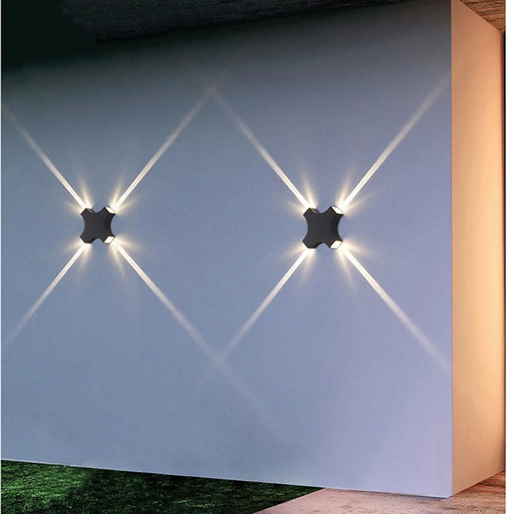 Impermeável Estilo Minimalista Moderno LED Lâmpada de Parede, Alumínio Alpendre e Jardim Luzes, Interior e Exterior, IP65, AC85-265 V, 12W