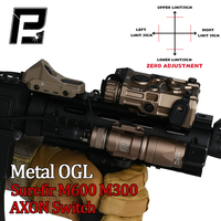 WADSN NEW Tactical Eotec Metal OGL Surefir M600 M300 Flashlight Hunting Weapon Red Green IR Laser AXON Switch Fit 20mm Rail PEQ