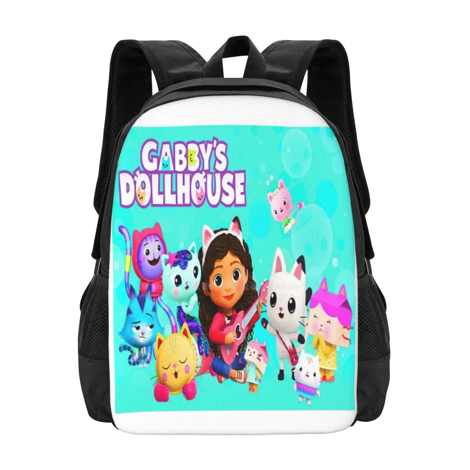 Gabby'S Dollhouse Characters Fashion Pattern Design, Travel Laptop School Backpack Bag, Gabbys Dollhouse Toys