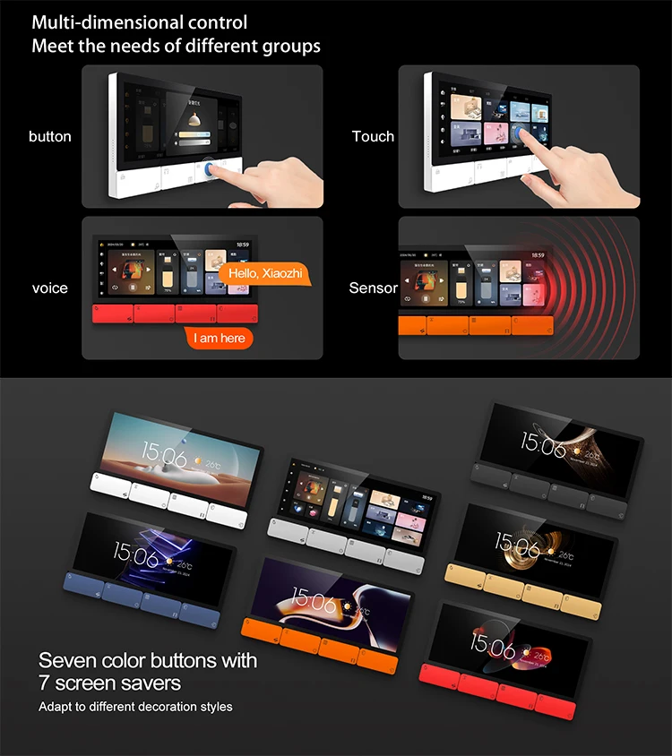 2025 Smart Home Zigbee Gateway 6.2 Inch Touch Panel Intelligent Central Control Touch Screen Control Panel F5
