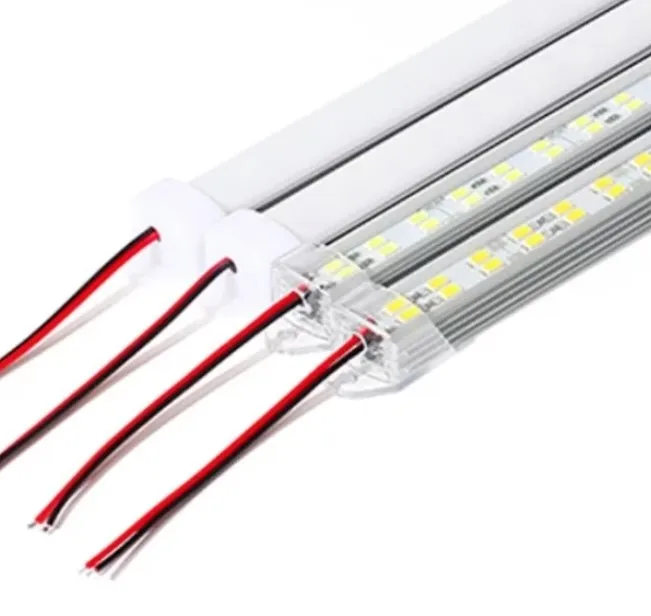 5730 led Bar Light Hard Rigid strip Double Row Non waterproof 12V 12mm PCB 72leds/0.5m