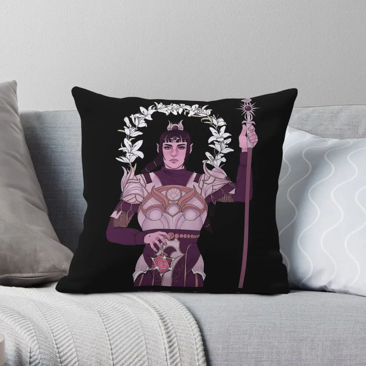 

Baldur's Gate 3 Shadowheart Square Pillowcase Polyester Linen Velvet Printed Zip Decorative Throw Pillow Case Home Cushion Cover