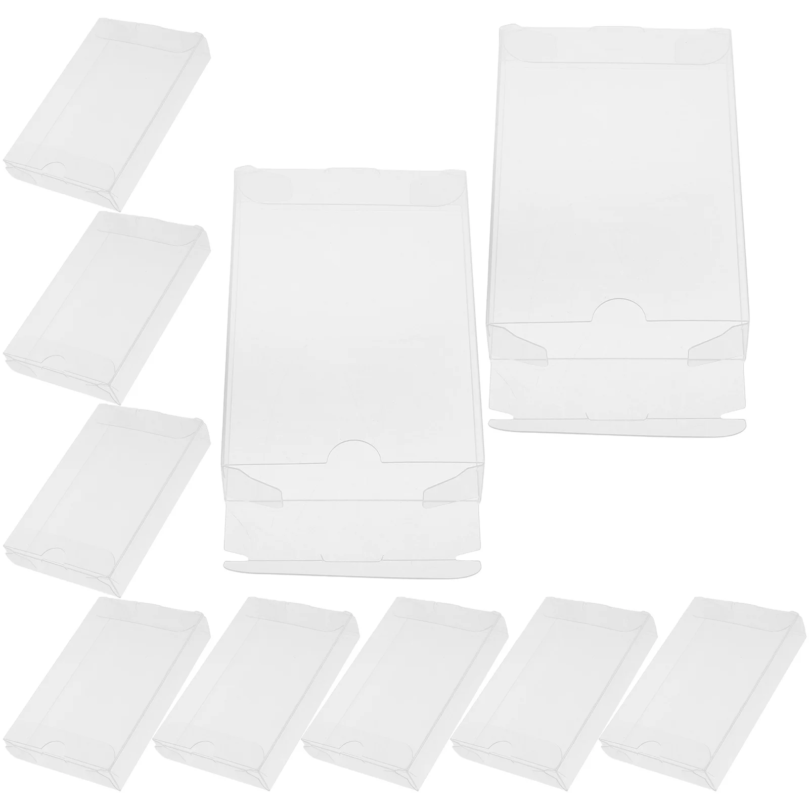 

10Pcs Clear Cassette Tape Storage Boxes Transparent Plastic PVC Portable Dustproof Wet Resistant Organizer Holder for Audio Tape