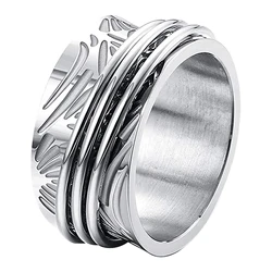 BONISKISS Stainless Steel Couple Rings Engraved Wedding Ring Hand Jewelry Superior Valentine's Day Engagement Anniversary Gift