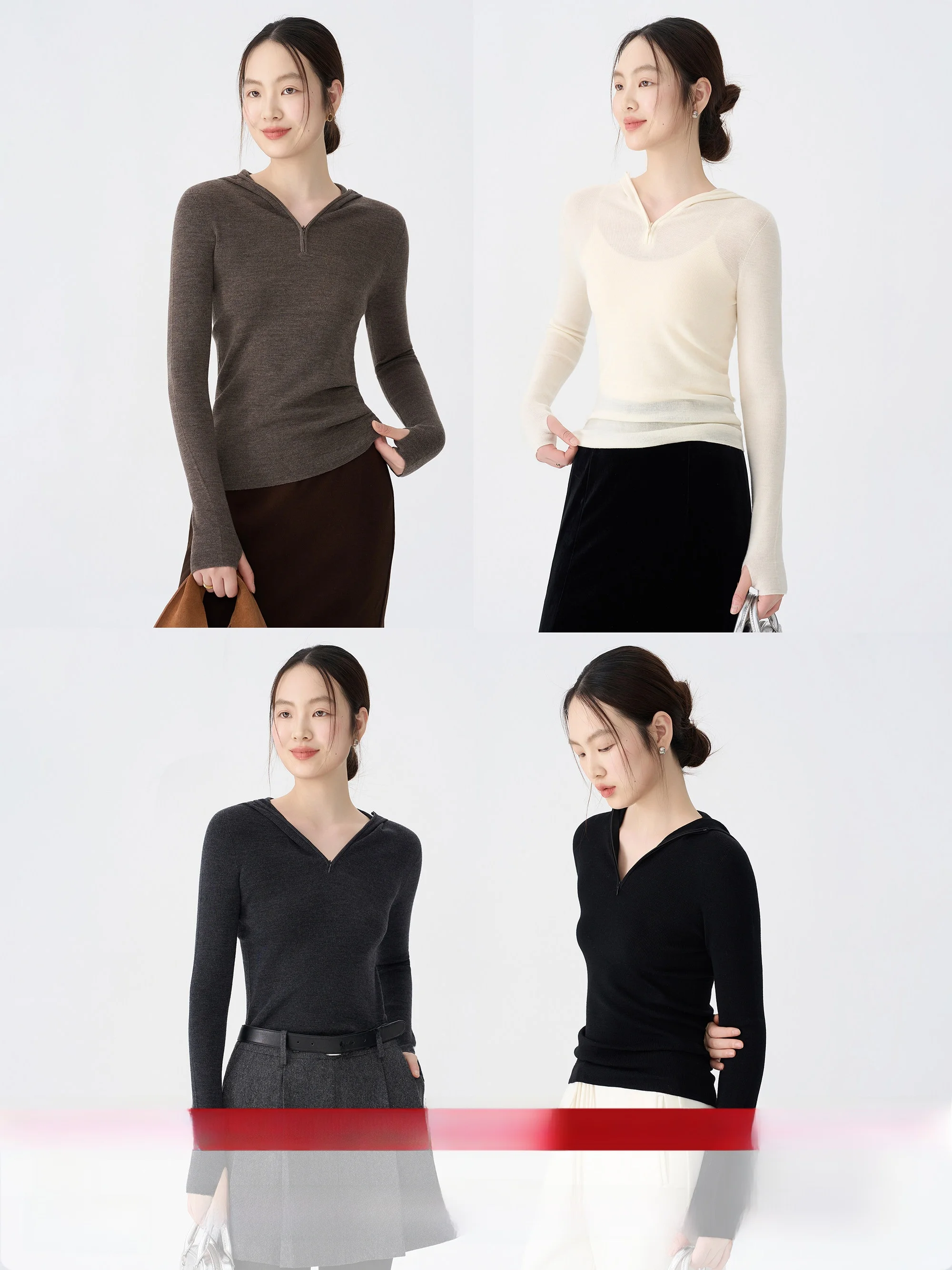 

Женская теплая повседневная толстовка XUS из шерстяного трикотажа с длинным рукавом, на молнии, с V-образным вырезом, стандартной длины, для зимы