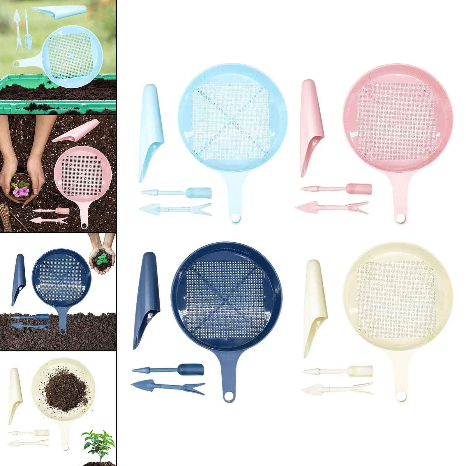 

4x сито для почвы бонсай, практичные небольшие садовые инструменты, сетка для утечки кукурузы 3 мм