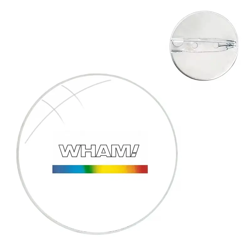 Pins Abzeichen Metall Broschen für Kleidung Rucksack Dekoration Geschenk Wham Regenbogen Logo