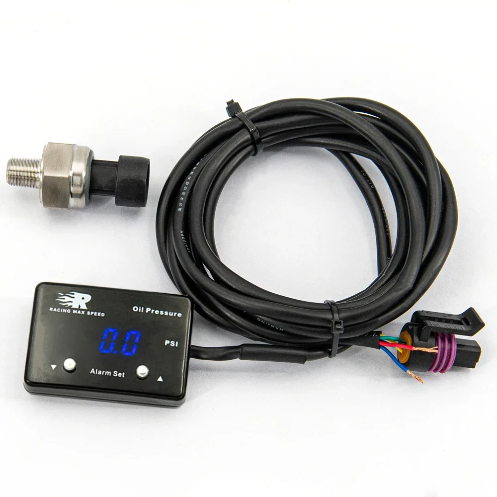 Universal Blue 12v Pressure Display 200 Psi 1/8 Npt Sensor Digital Oil Pressure Gauges/meter With Sensor OPM-01