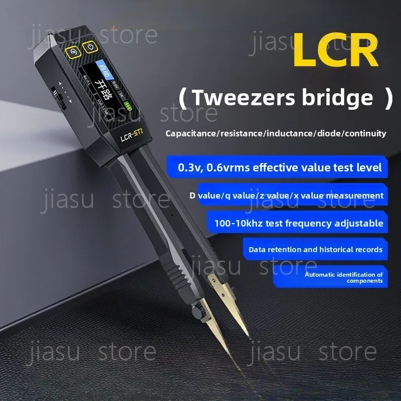 

Digital bridge tweezers handheld LCR-ST1 capacitor, resistor, inductor tester, SMD clip multimeter