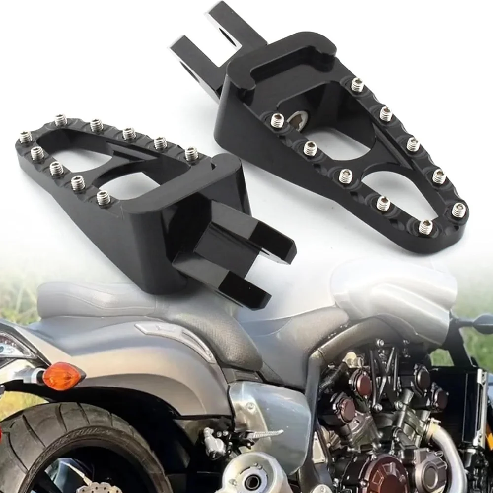 

Motorcycle Passenger Foot Pegs Footrest Rest Pedals Black For YAMAHA YZF R1 R6 MT-01 MT-03 FZ1/S FAZER VMAX 1200/1700 XJ1200