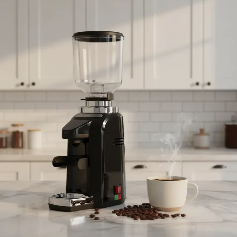 JX-800AC Electric Coffee Grinder Aluminum Body Portable Bean Mill for Home Kitchen Use Compact Design Easy Clean Stainless