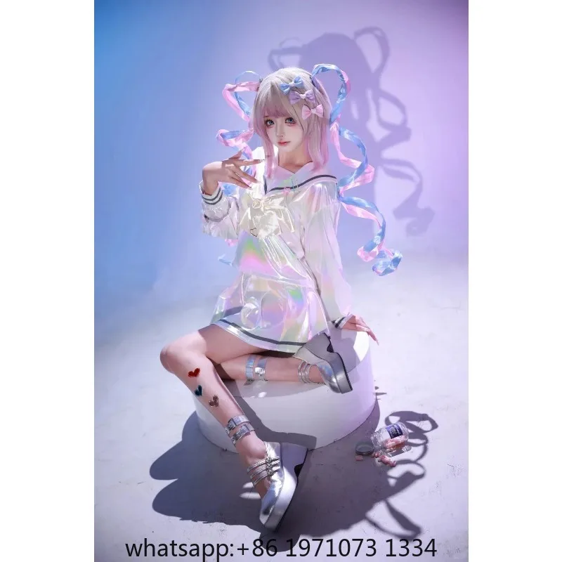 Game Cosplay Costume Full Set of Clothing Sailor Suit Jk Uniform Laser Color Skirts Party Clothing