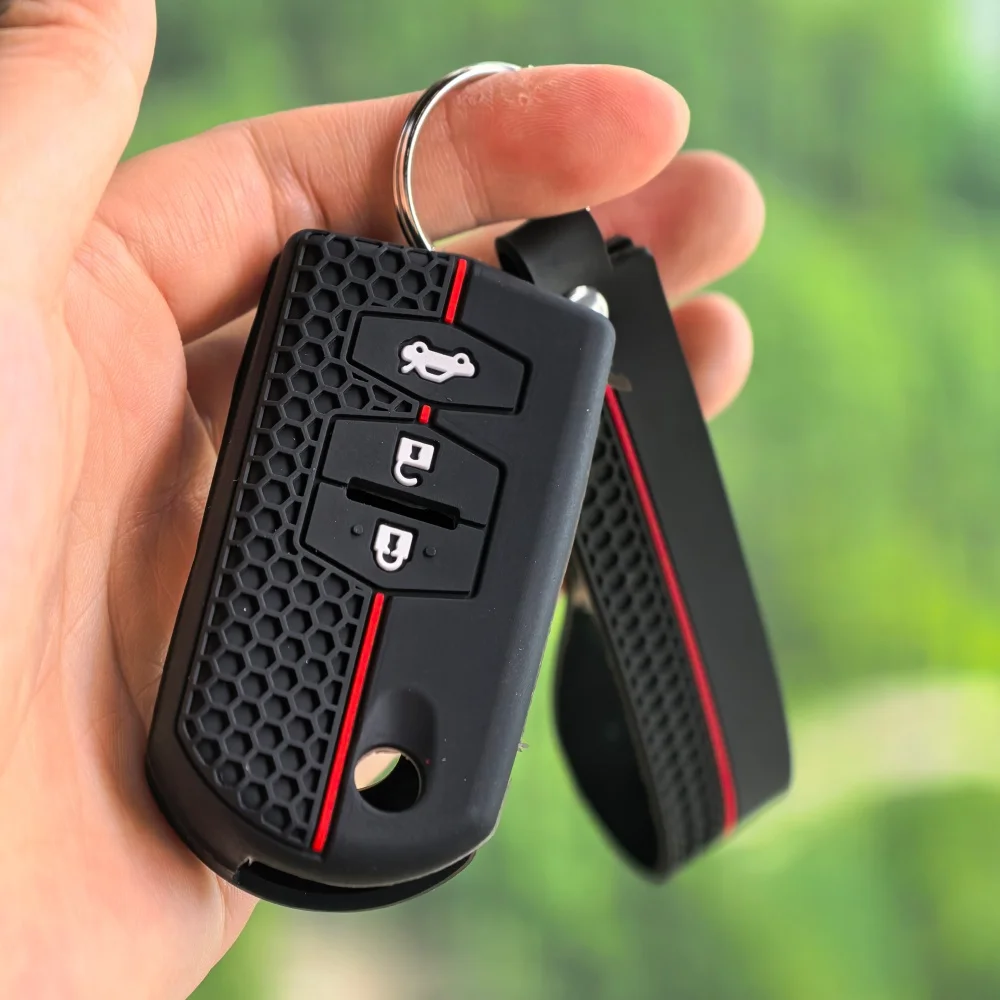 Funda de silicona para llave de coche para Mazda 2 3 5 6 CX7 CX9 RX8 MX5 MPV Demio llavero