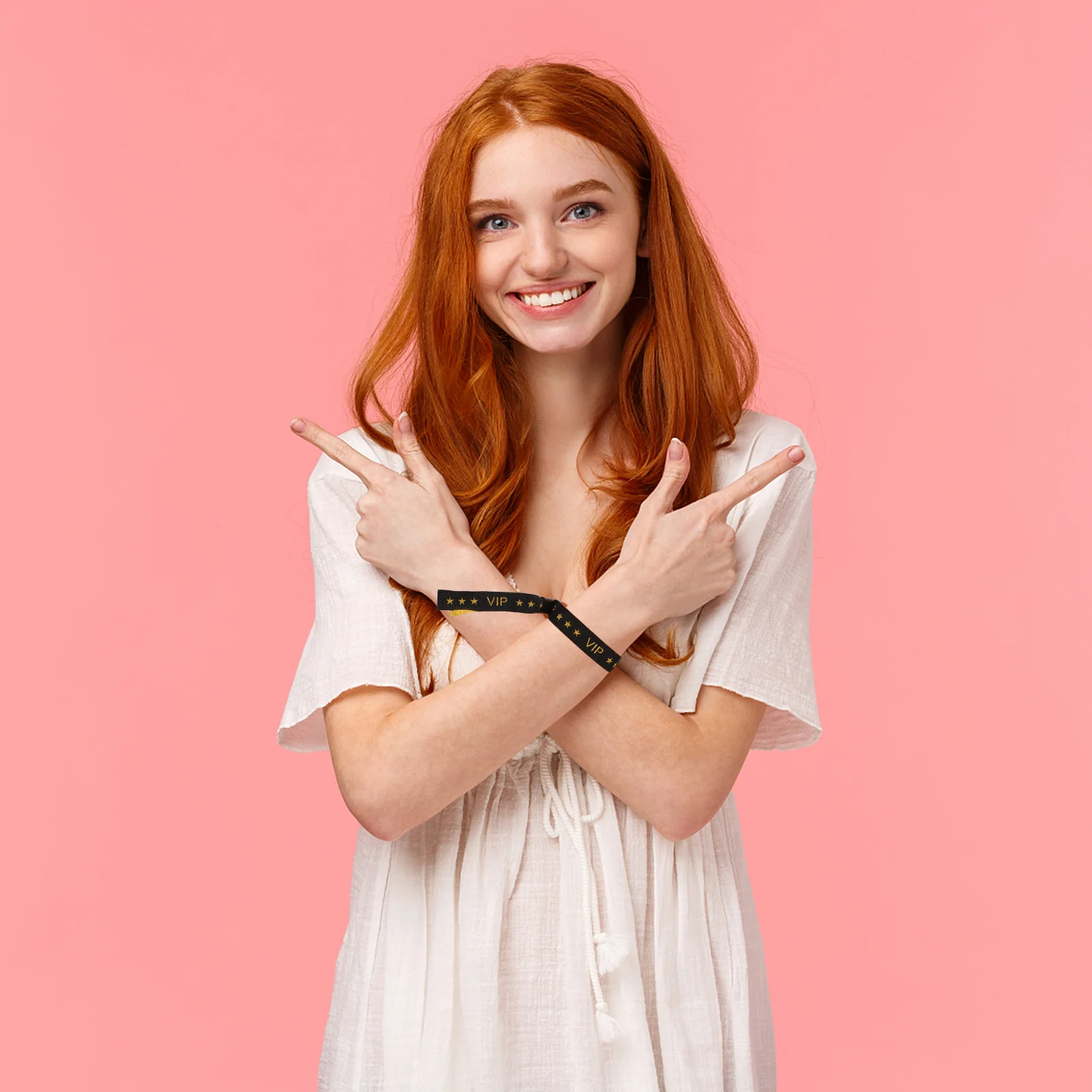 50 pièces bracelets d'identité réutilisables Polyester tissu réglable événement VIP Admission Concert Festival bandes d'accès confortables