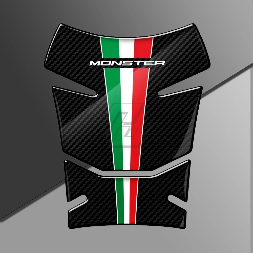 

For Ducati Monster600 620 695 750 800 900 1000 motorcycle modification 3D resin fuel tank pad carbon fiber sticker