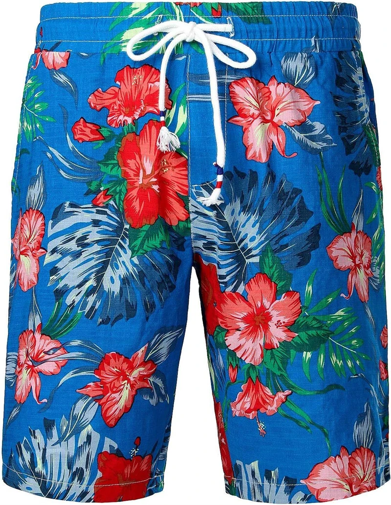 Flowers Tree Leaf 3d Printed Shorts For Men Fashion Casual Oversized Beach Short Hawaii Clothing Vacation Colorful Short Pants