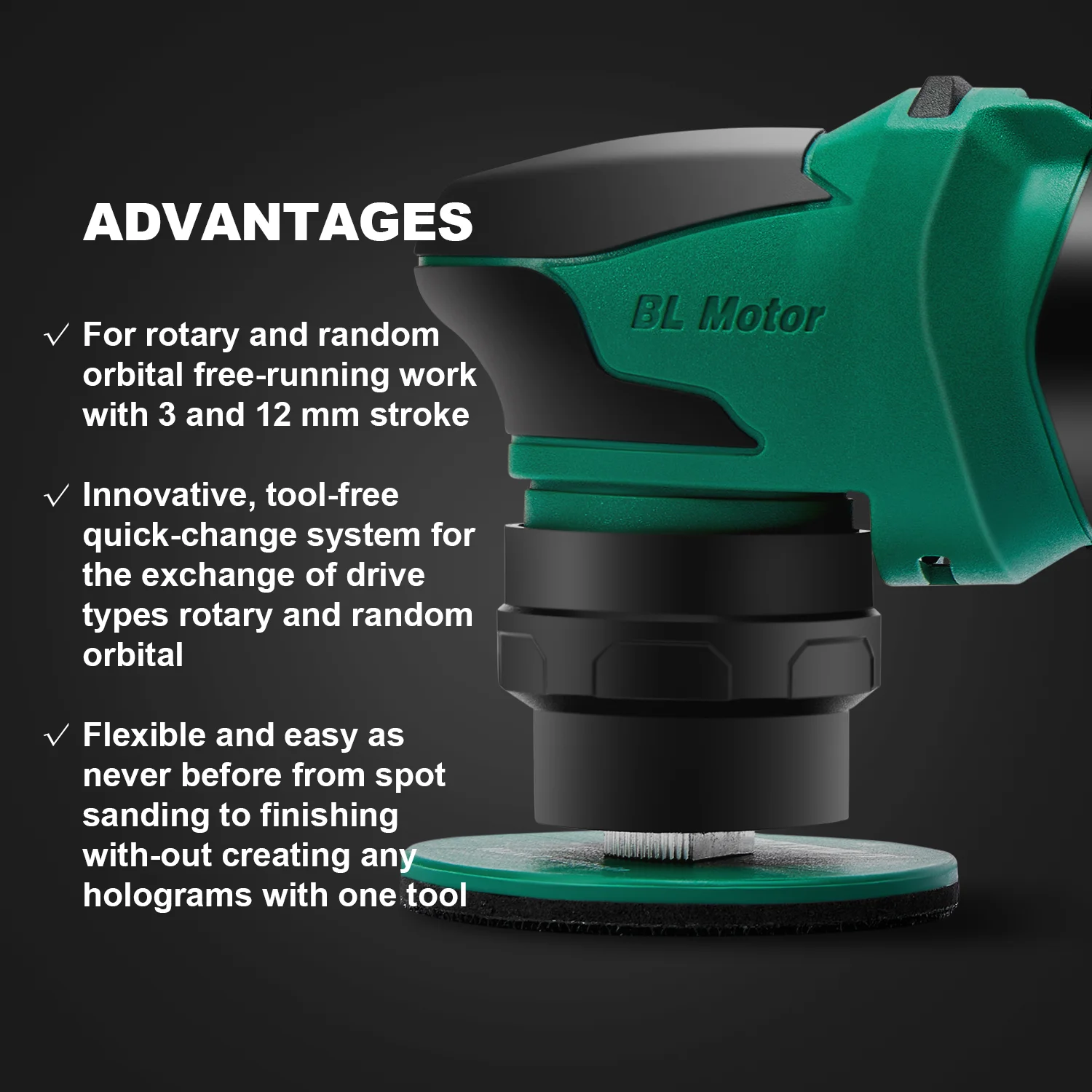 BATOCA S4 Mini Cordless Car Polisher Kit Nano Brushless Orbital Buffer 3/12mm Wireless Auto Detailing Machine with Quick Change