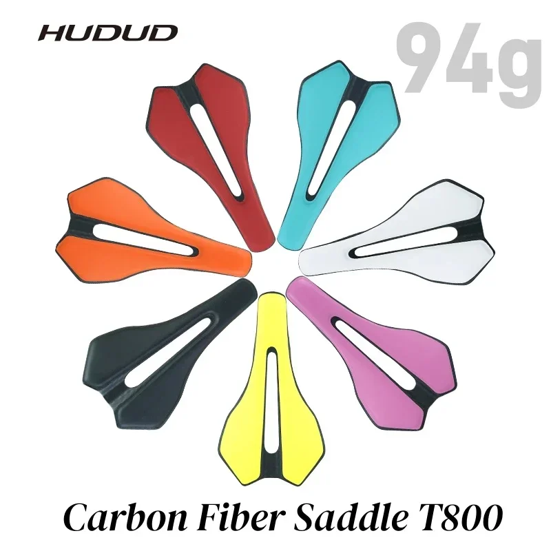 

HUDUD ZD05 Road Bike Full Carbon Fiber Monocoque Saddle Ultra-Light Hard Saddle Waterproof Short Nose Cover 94g