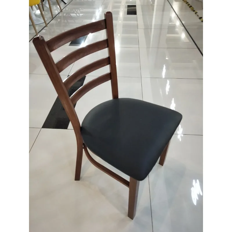 Morden Furniture Solid Wood Modern Design Restaurant Chairs with Natural Color PU Leather Cushion for Home Bar Cafe Hotel Use