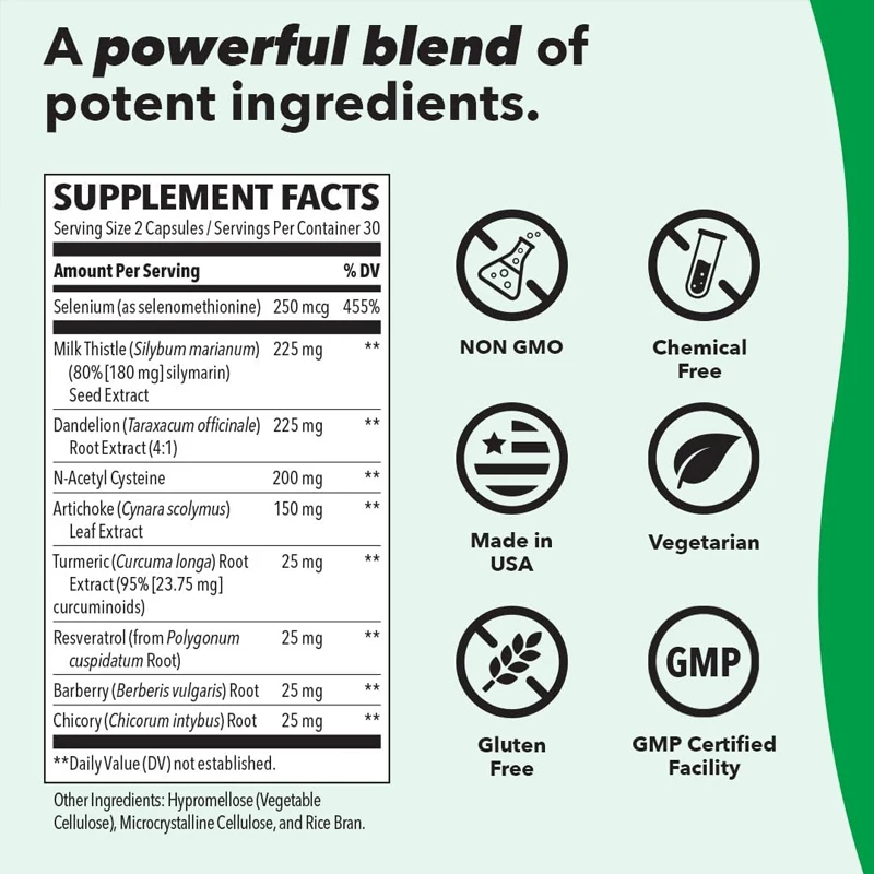 Suplemento de Apoio à Limpeza e Desintoxicação Puri-T-Ox Health, Leite Resveratrol, Alcachofra, Suporta Health Pic Flow