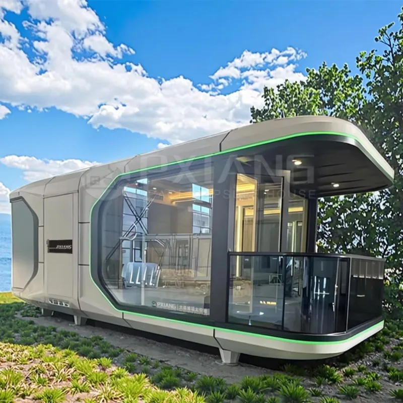 Projetado villa ao ar livre de contêiner de transporte doméstico móvel totalmente mobiliário para viagens em casa móvel ou uso hospitalar