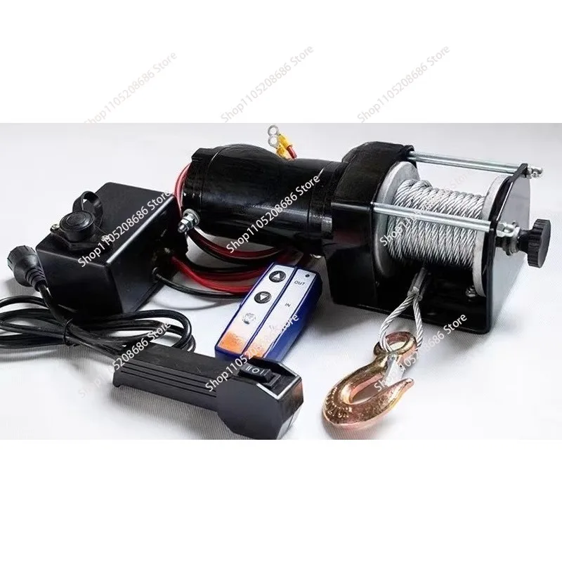 Self-rescue Electric Winch 3000 Lbs 12V Electric Winch Off-road Vehicle Electric Winch Hoist Factory Direct Sales Tool