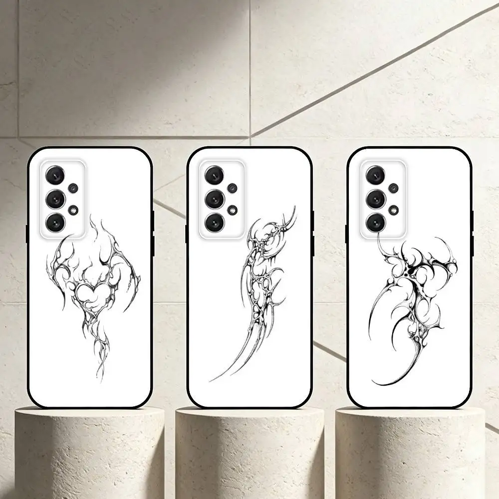 G-Gothic guardian totem phone Case For Samsung S25,24,21,22,23,30,Ultra,20,Plus,Fe,Lite,Note Soft Black Cover