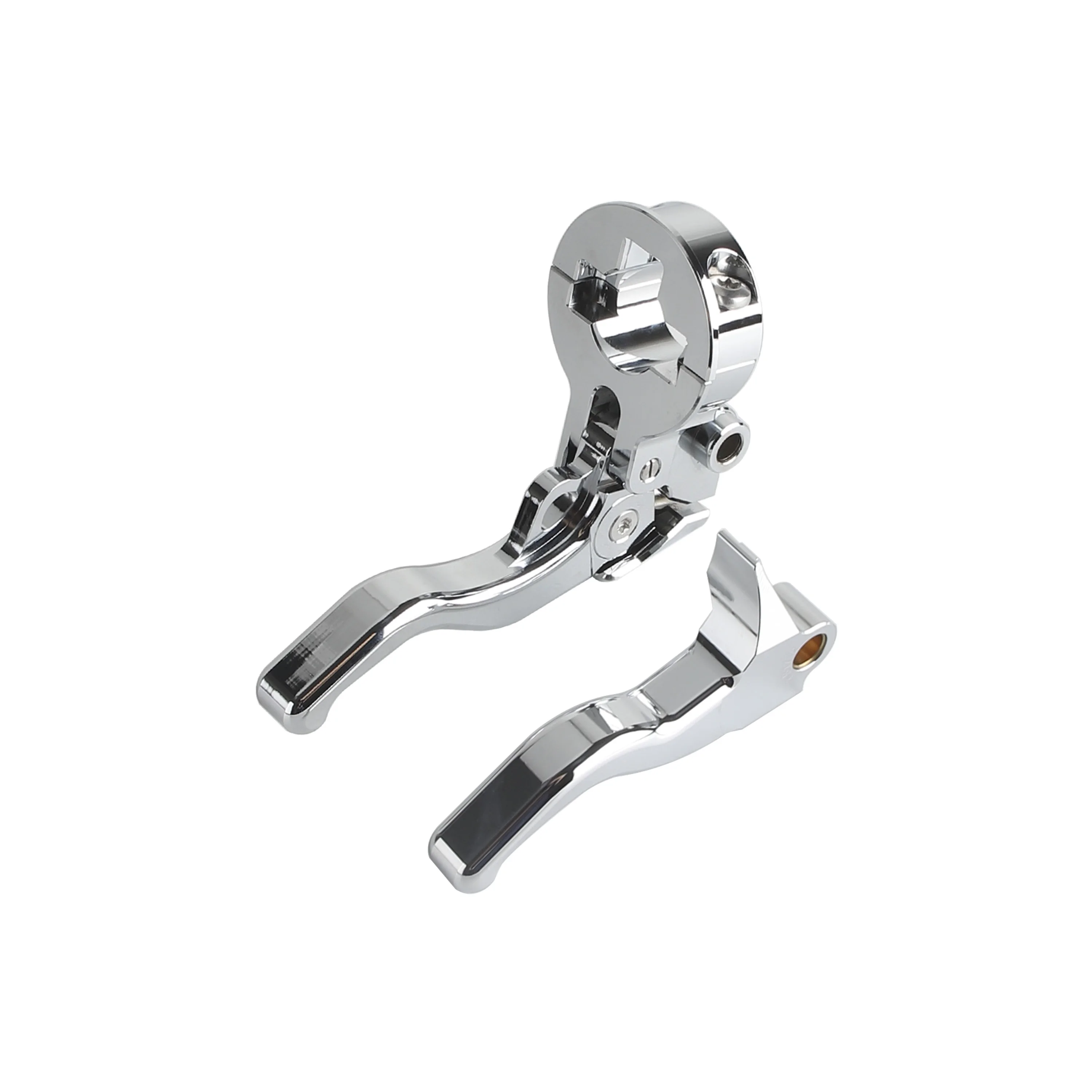 CNC 6061-T6 Aluminum 2 Finger Brake Clutch Levers For Harley Softail Cross Bones Springer FLSTSB 2008 - 2011