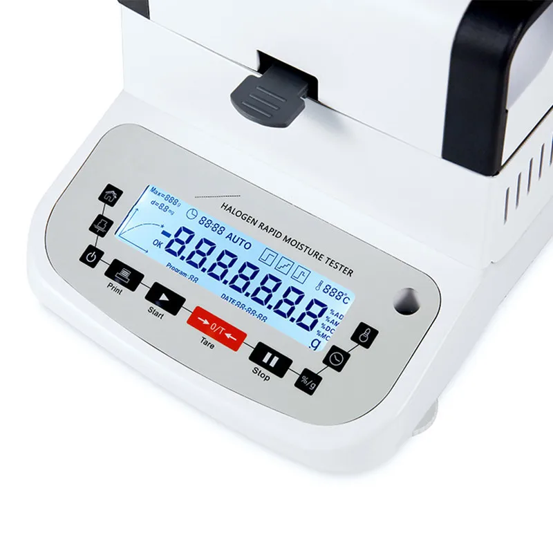 MD100A Halogen Food Moisture Analyzer Food Moisture Content Measuring Instrument Milk Solid Content Detection Equipment