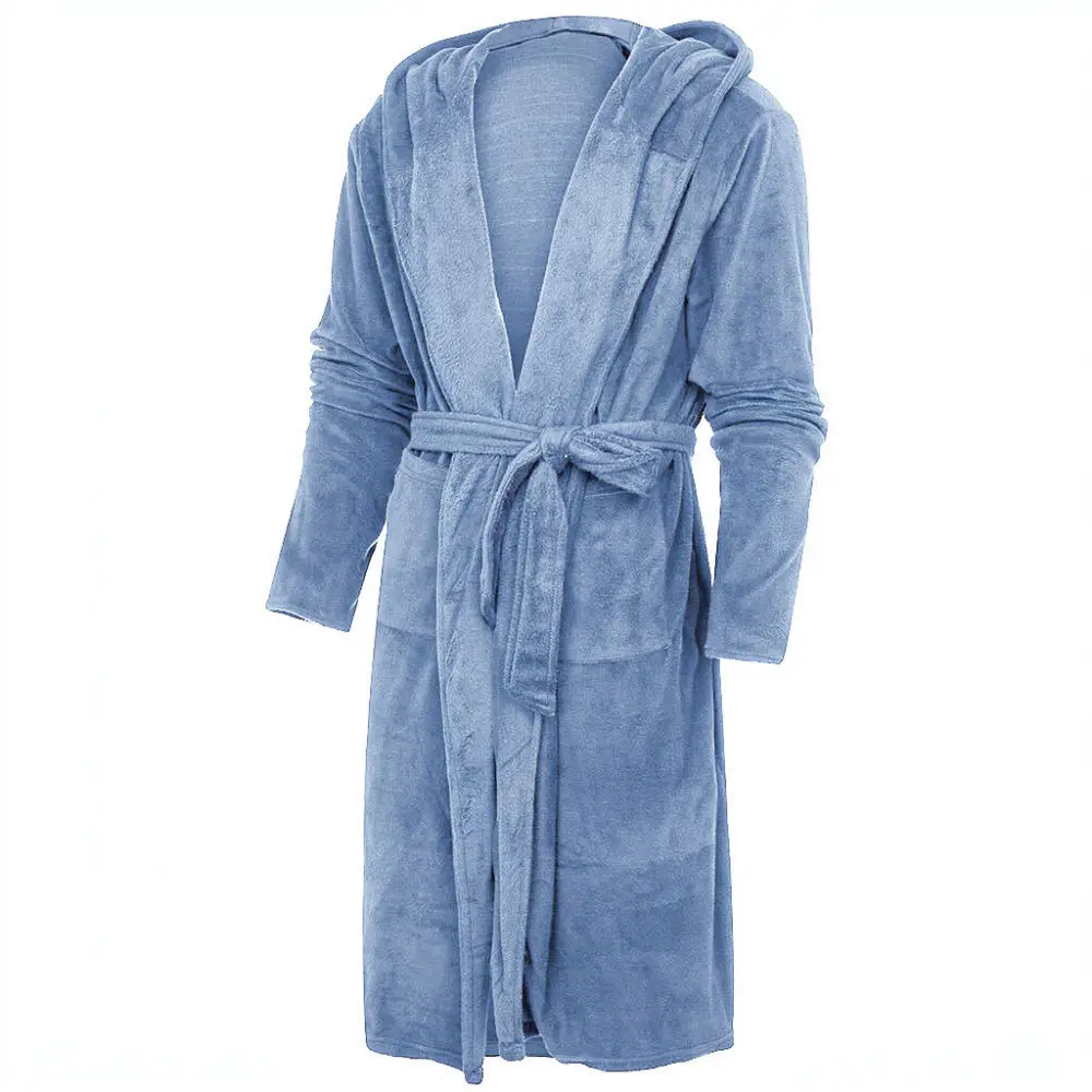 Bata de dormir larga de invierno para mujer, camisón de felpa, bata acogedora, ropa de estar en casa cómoda con cinturón ajustable.