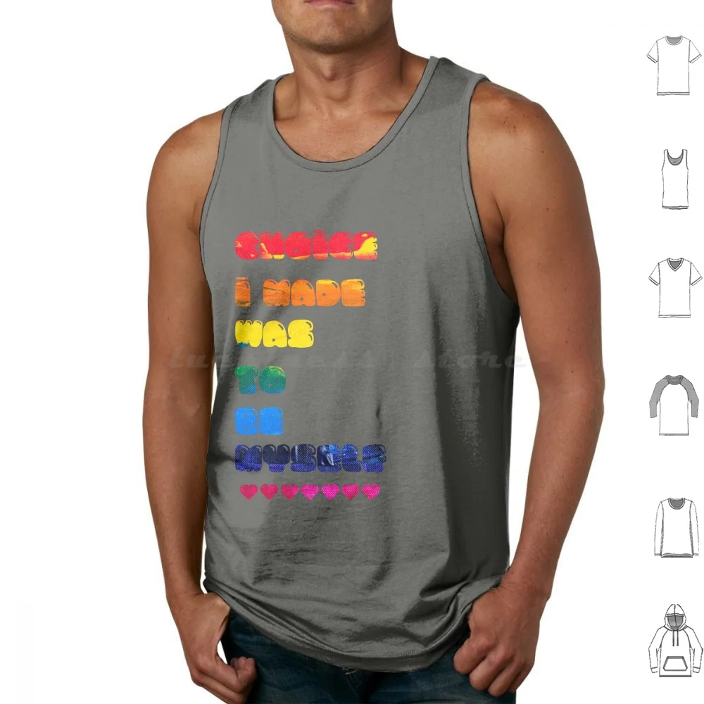My Choice Tank Tops Print Cotton Pride Pride Flag Rainbow