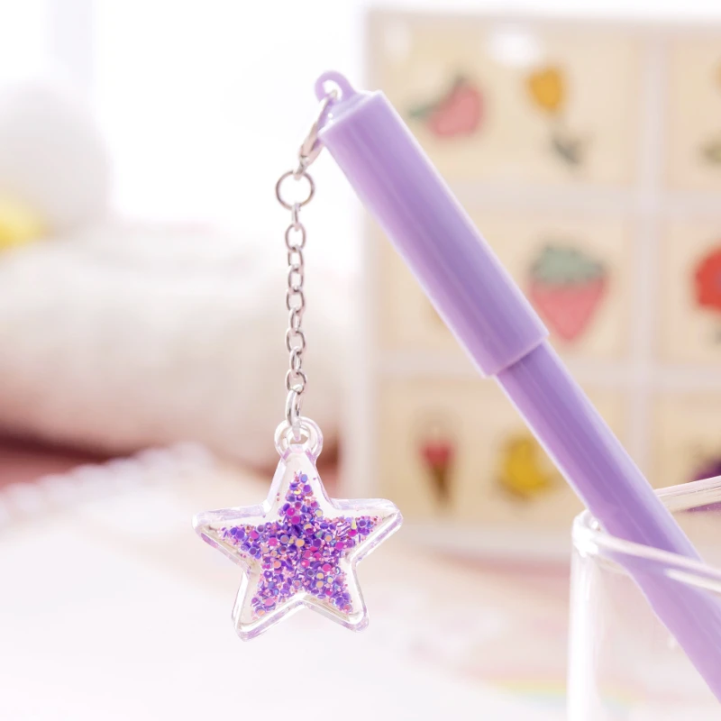 Imagem -02 - Unisex Pen Bonito Estrela Pingente Estudante Bonito Aprendizagem Papelaria Exame Caneta Assinatura Caneta Kawaii Barato Papelaria 32 Pcs