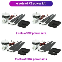 4 set Original Hobbywing X9  14S FOC Integrated Motor Power System With 34inch 3411 Propeller for 40mm Agricultural Drones