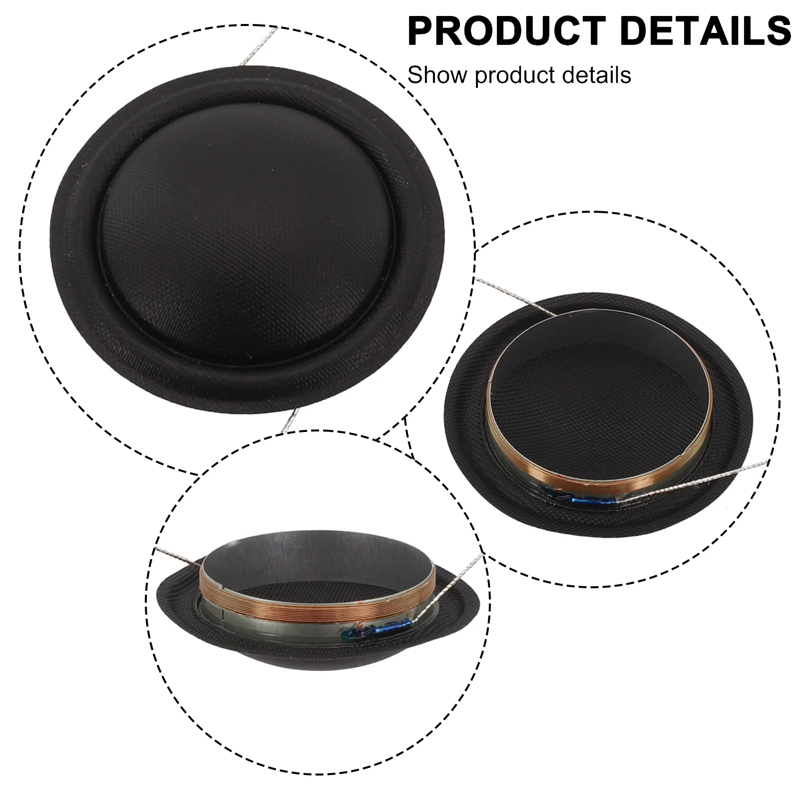 For Voice Coil Replacement Speaker Replacement Speaker Repair Membrane Black Grey for 20 25mm High-quality Material