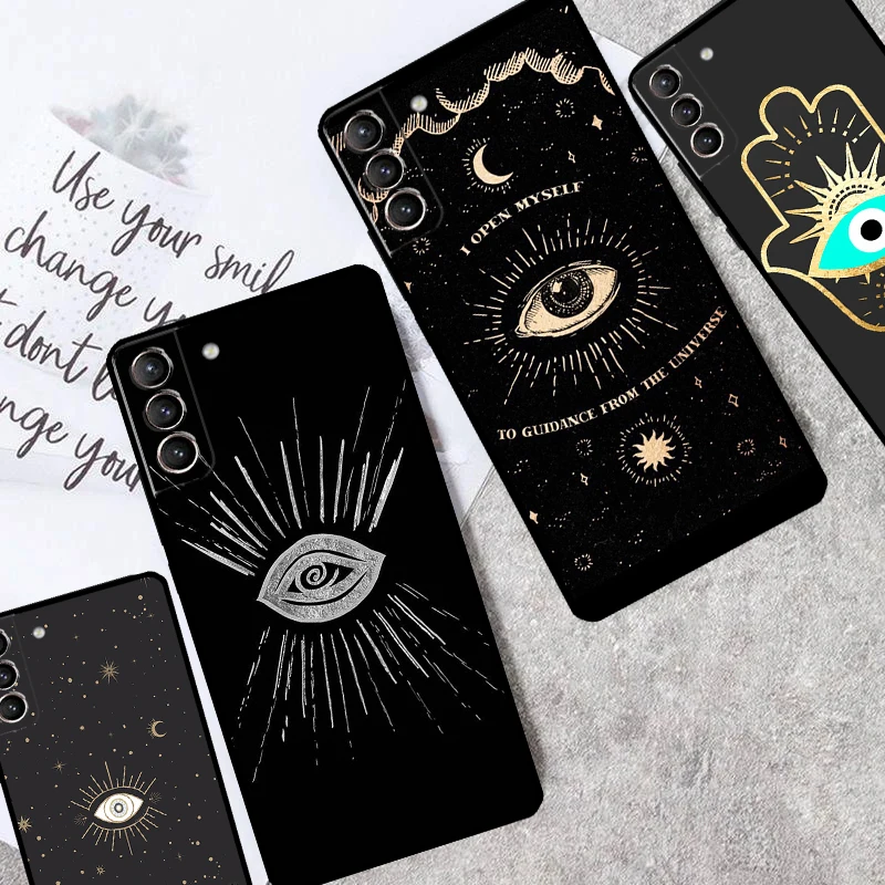 Etui Eye Hamsa do Samsung Galaxy S21 S20 FE S22 S23 S24 Ultra Note 10 Plus Note 20 S8 S9 S10 pokrowiec