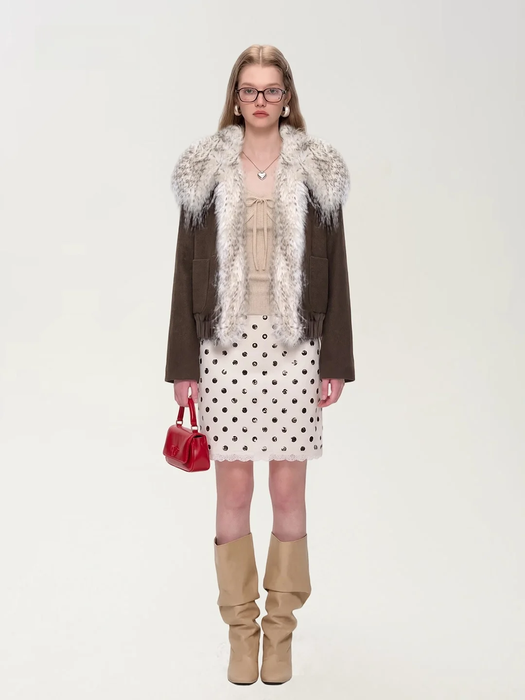 

Женская куртка AHMI с роскошным меховым воротником, осенне-зимняя, новая, теплая, с хлопковой подкладкой, из экокожи, в стиле ретро, свободного кроя