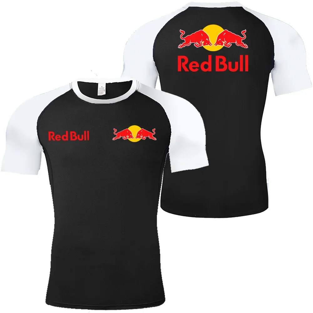 2025 Nuova T-shirt stile sportivo all'aria aperta estiva da uomo di Formula Uno Tuta da corsa T-shirt a maniche corte Red Bull a maniche corte