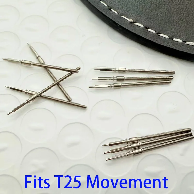 

T25 Stem 2PCS/4PCS Steel Crown Parts Watch Steel Stem Kit Fit T25 Movement Stem Watch Accessories Watch Movement parts Replace