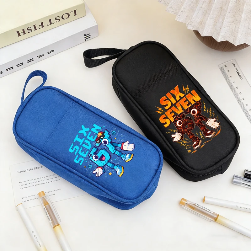 

67 Six Seven Pencil Cases Kids Steal A Brainrot Anime Stationery Bags Boys Girls Storage Pen Pouch School Supplies Children Gift