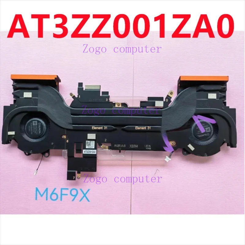 

Оригинальный TFGVT M6F9X 0M6F9X AT3ZZ001ZA0 для Dell G15 5530 RPL 115 Вт 12 В охлаждающий вентилятор радиатор 2023 100% тест в порядке