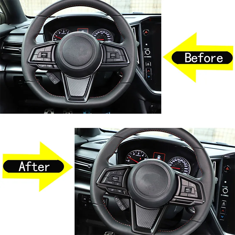 For 2021-2023 Subaru WRX ABS matte black car styling car steering wheel button frame sticker car interior protection accessories