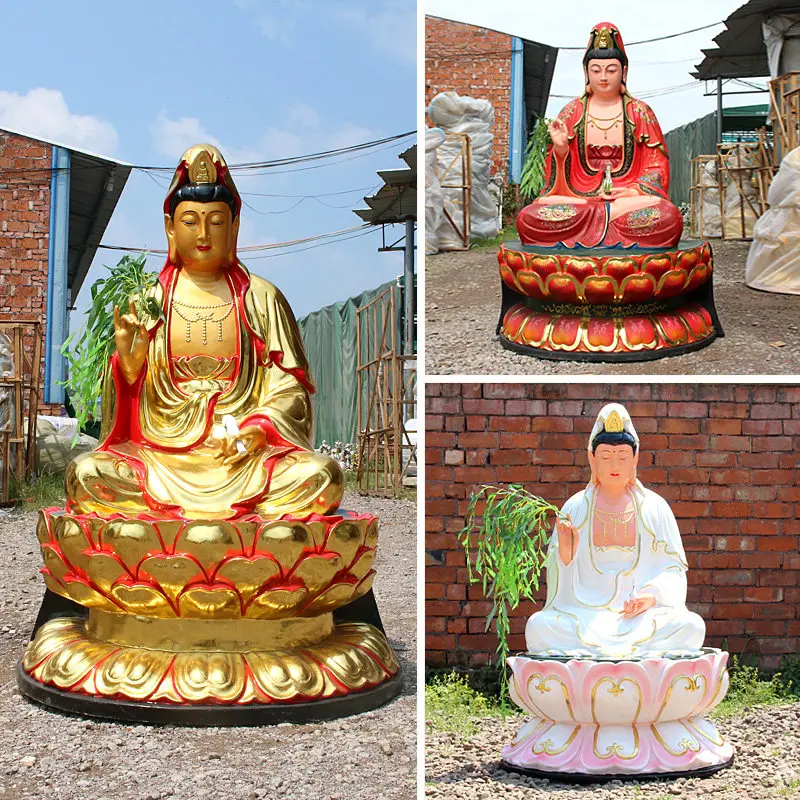 XL Guanyin Bodhisattva Buddha statue dripping water Guanyin Temple worships the statue of the Empress of Guanyin in the South