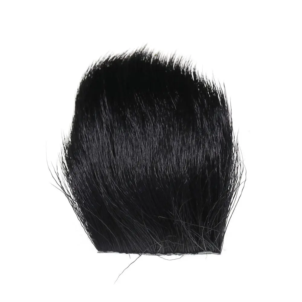 يطير ربط المواد يطير ربط الغزلان الشعر اللون الطبيعي البني الوردي الأسود الغزلان الشعر التصحيح ذباب الصيد صنع 5X5cm #5