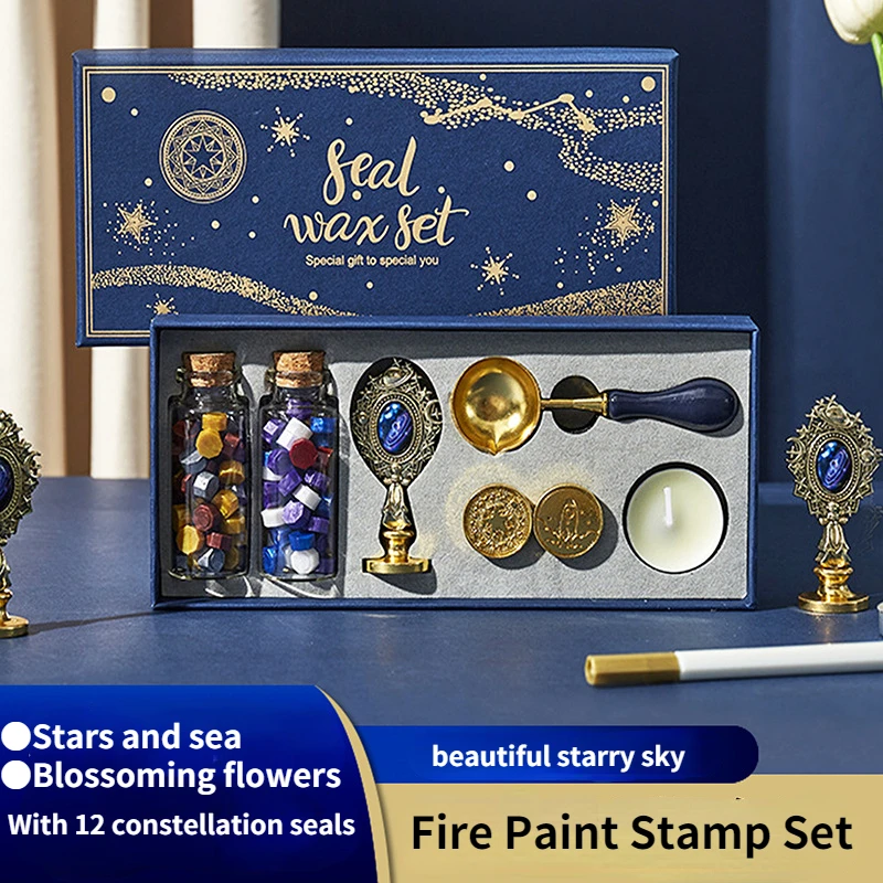 

European Wax Seal Stamps Gifts Box Vintage Flowers Stamp Creative Birthday Gift Card Making Craft Supplies Scrapbooking Wedding