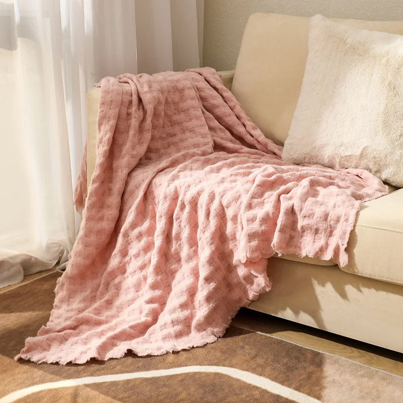 Inyahome – couverture en peluche chaude et moelleuse pour canapé-lit, en tricot, pour lit de ferme, décoration d'extérieur pour la maison