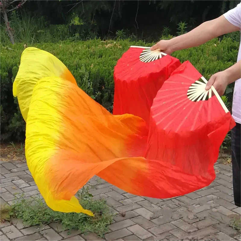 Dancing Fan Extended Floating Head Gradient Color Dance Fans Portable Belly Dance Fan Dance Performance Wedding Long FansHot