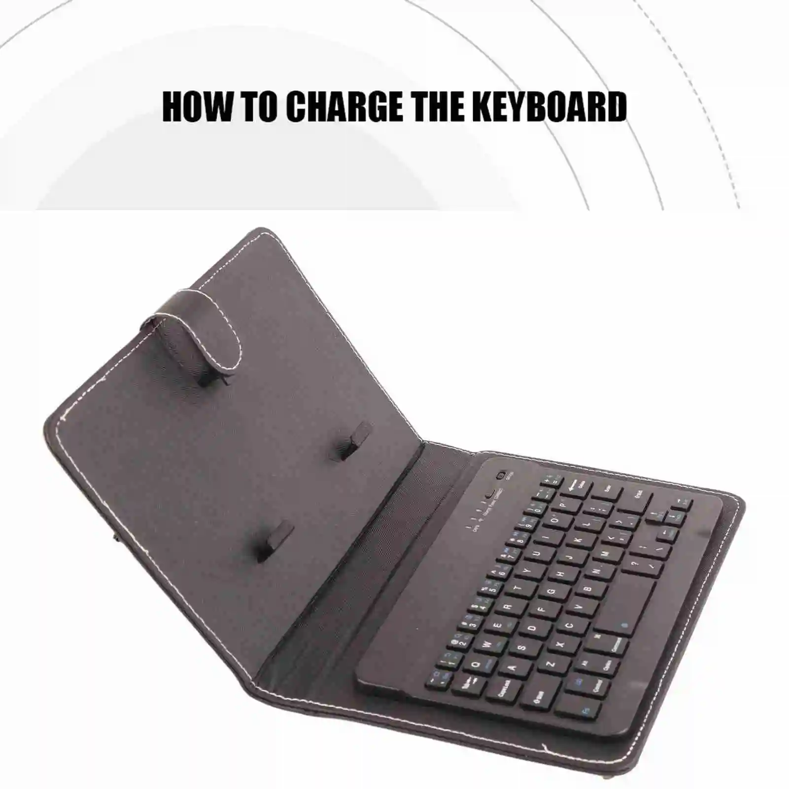 

Portable PU Leather Case Protective Cover With Bluetooth Wireless Keyboard For iPhone Huawei Xiaomi Samsung Mobile Phone